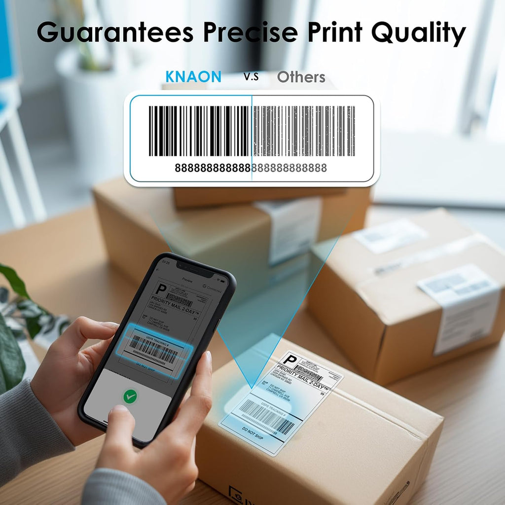 4x6 Thermal Shipping Labels - 500 Pack Fanfold, Direct Thermal Labels | Return Address Shipping Labels – Perforated