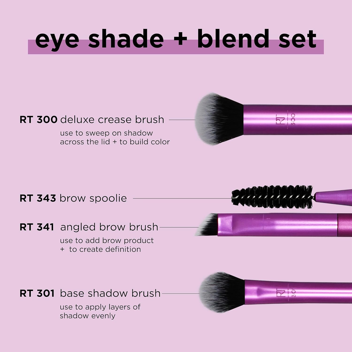 Eye Shade & Blend Makeup Brush Trio, Eye Makeup Brushes | Eyeshadow brush set for easy blending, eye makeup brush set