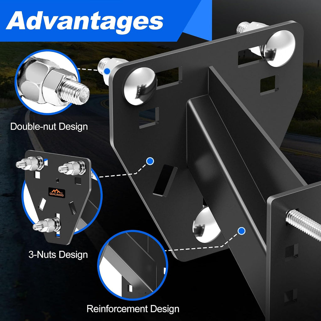 Trailer Spare Tire Mount, Boat Spare Tire Mount for Utility Trailer, Powder Coat Spare tire Carrier, Fits Most 4 & 5