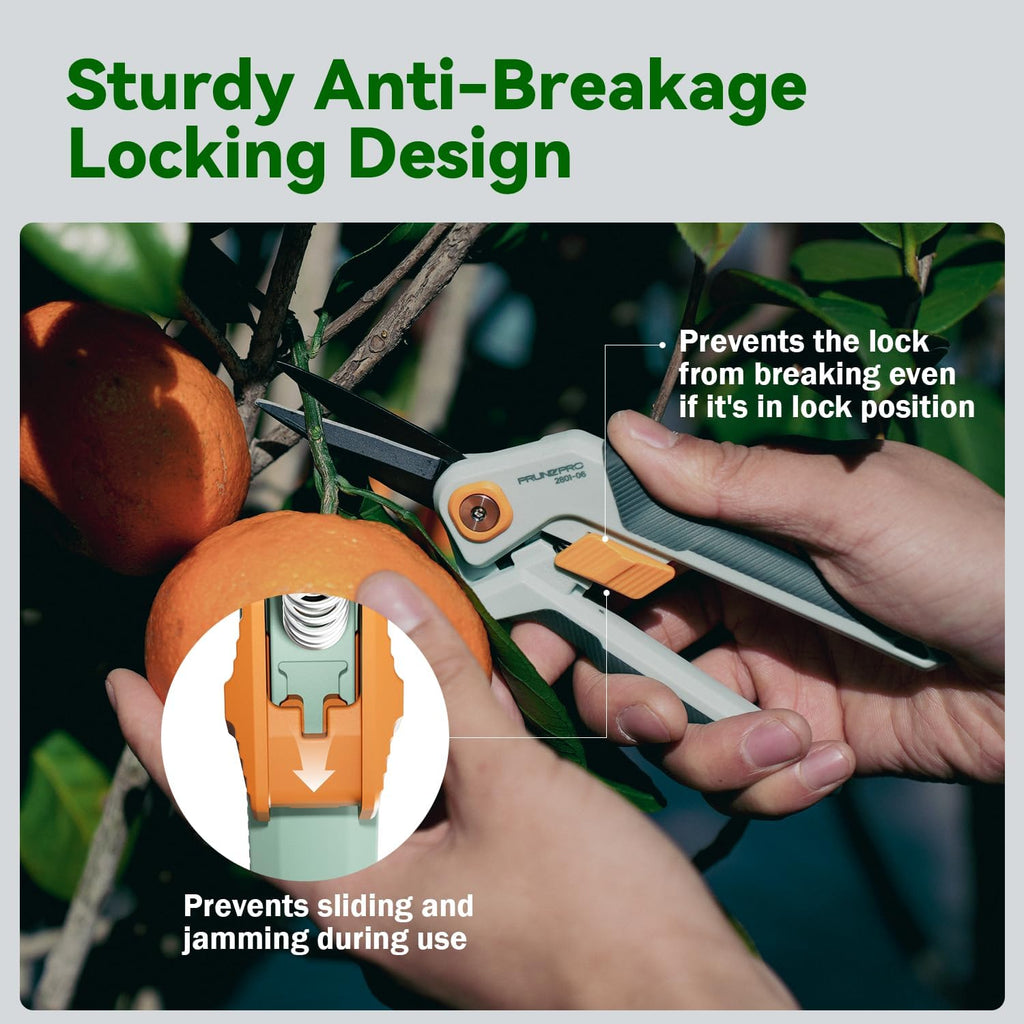 Garden Scissors Pruning Shears Sharp Stainless Steel Non-Stick Teflon Coating Blade for Precise Cuts Garden Snip