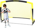Portable Soccer Goal 7x5 & 5x3.6 FT, Large-Frame Training Net | Great for Kids Ages 6-14 Skill Development, Ideal for