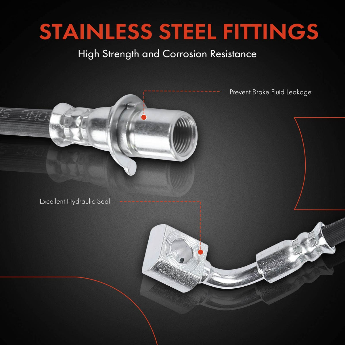 A-Premium Front Passenger Brake Hydraulic Hose