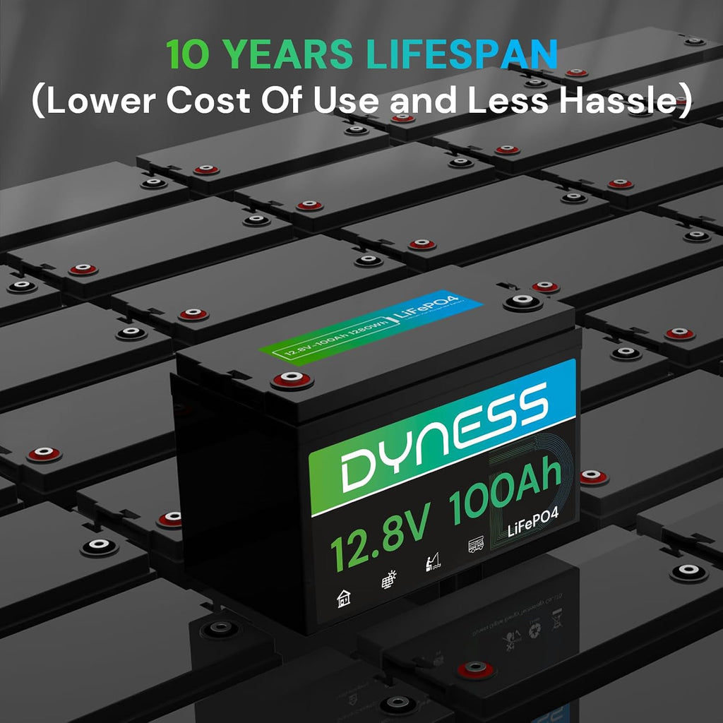 12V 100Ah LiFePO4 Lithium Battery for RV, Solar System and Off-Grid | Group 31, A+ Grade Cell, Built-in 100A BMS