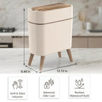 Bathroom Trash Can with Lid,2.6 Gallon /10L Motion Sensor Trash Can