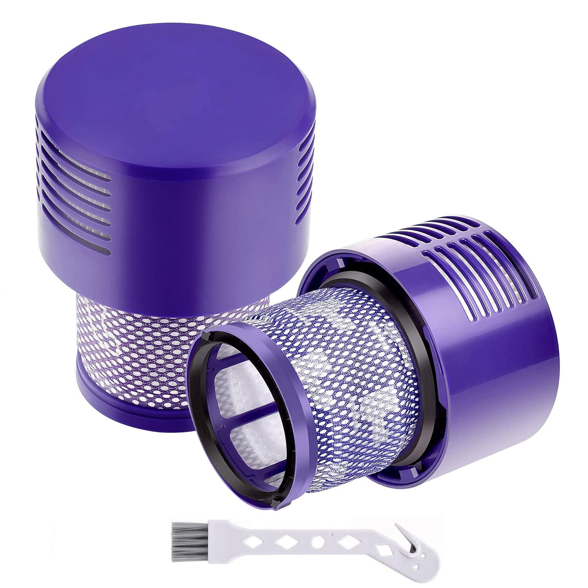 Syxtidy V10 Filter Replacement for Dyson V10, Purple, 2 Pack