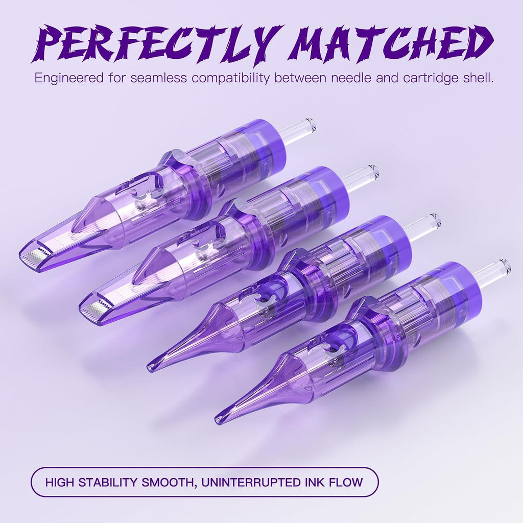 Cartridge Needles, 20pcs Mixed Sizes 3RL 7RL 5RS 7M1 Disposable Tattoo Needles Cartridge Round Liner Shader Magnum