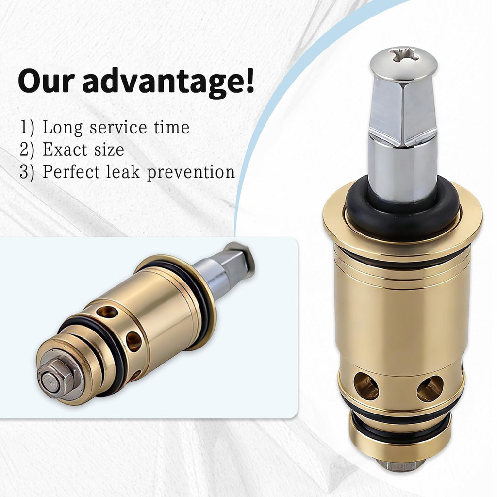 1-099XTJKABNF & 1-100XTJKABNF Quaturn Compression Cold & Hot Cartridge Kit Compatible with Chicago Faucets
