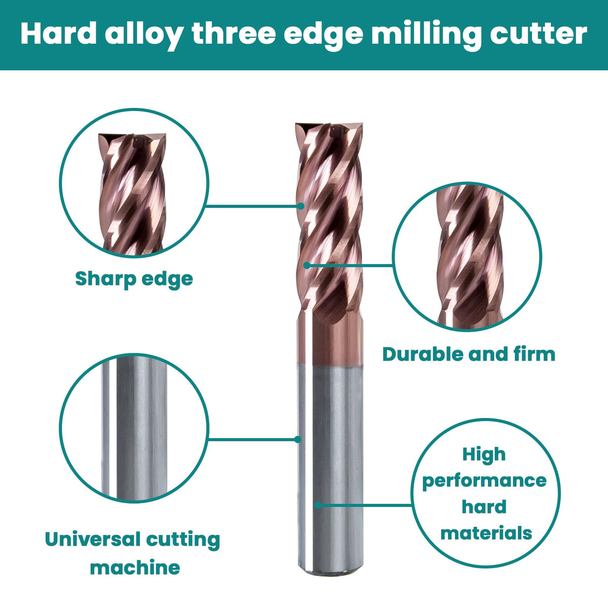 NZ 4 Flute 7/32" Square End Mill with TiSiN Coating