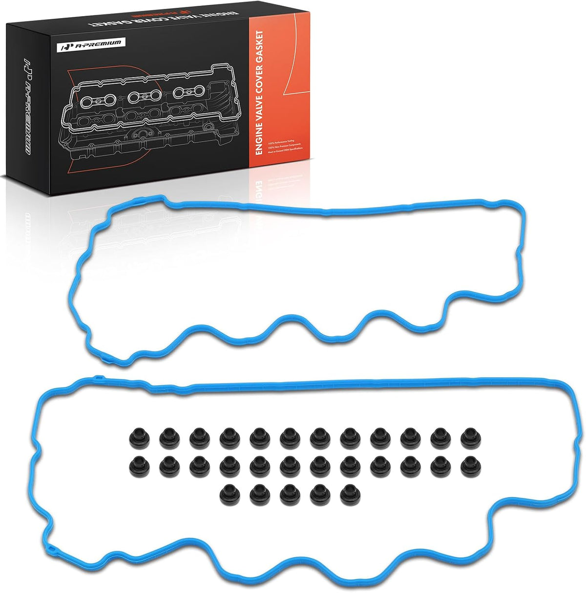 A-Premium Engine Valve Cover Gasket Set, for Oil or Gas Leak Repair