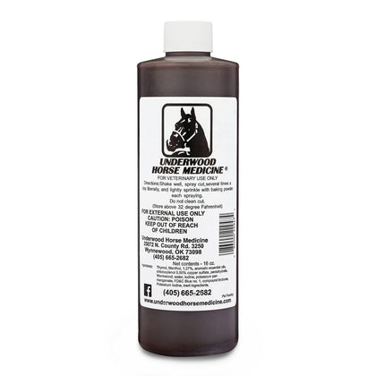 Underwood Horse Wound Spray Refill, Topical Horse Wound Care, 16 oz