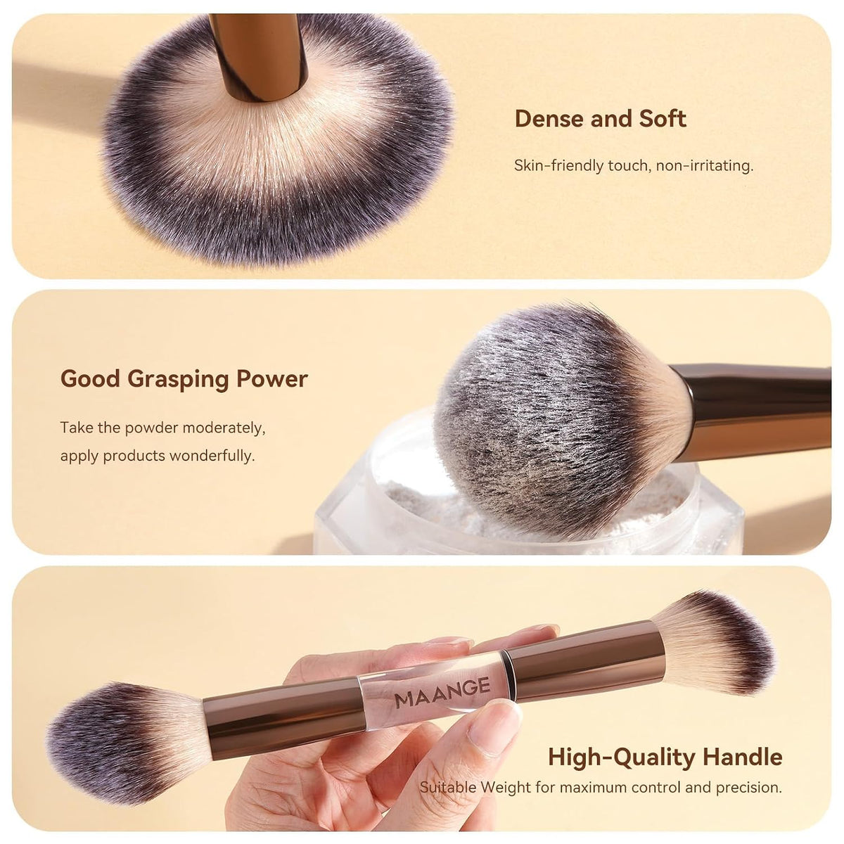 13 Pcs Foundation Makeup Brush Set With Bag, Make up Brushes, Double-End Multi Functional Makeup Brushes