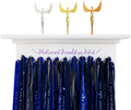 Premium Trophy Shelf and Medal Hanger Featuring Solid Wooden and Sturdy Ribbon Hooks. Wall Mount Medal Holder Display