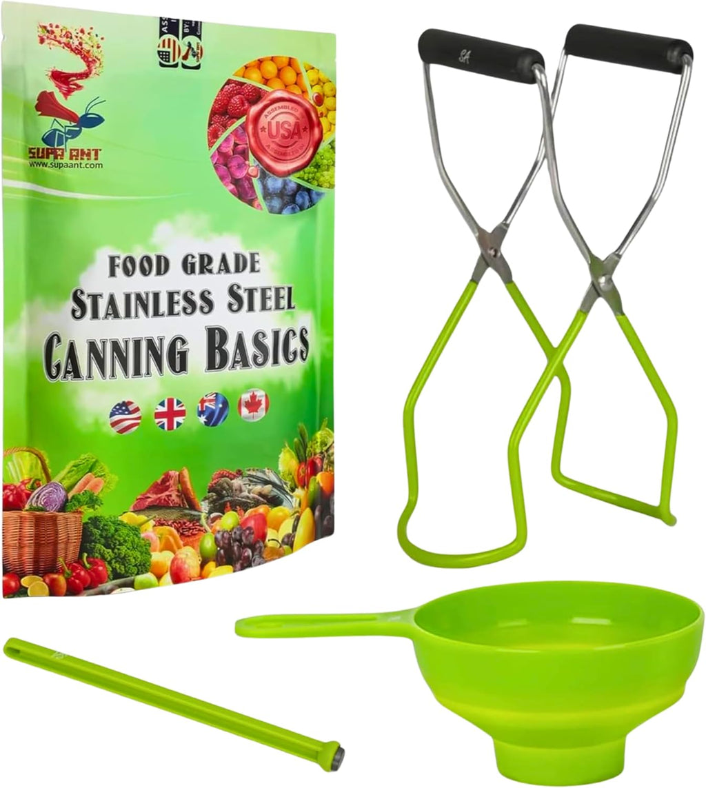 Canning Supplies Starter Kit (Food Grade) - Canning Kits Set for Beginners - 3 Pcs. Including Wide Mouth Jar Funnel
