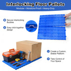 Kerbaeo Interlocking 2 Pcs Plastic Pallets for Basement Storage