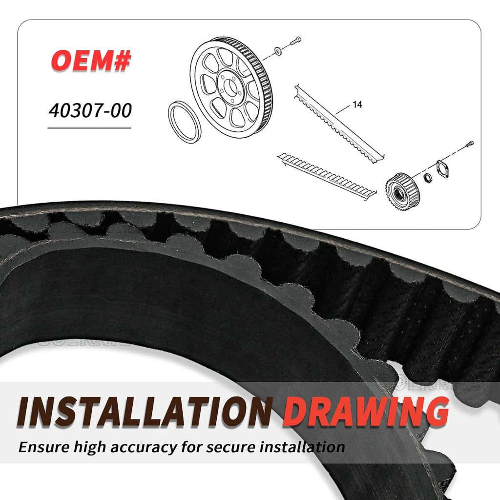 40307-00 Drive Belt,135T 1-1/8 inch Width for Harley-Davidson Softail Motorcycle 2000-2006
