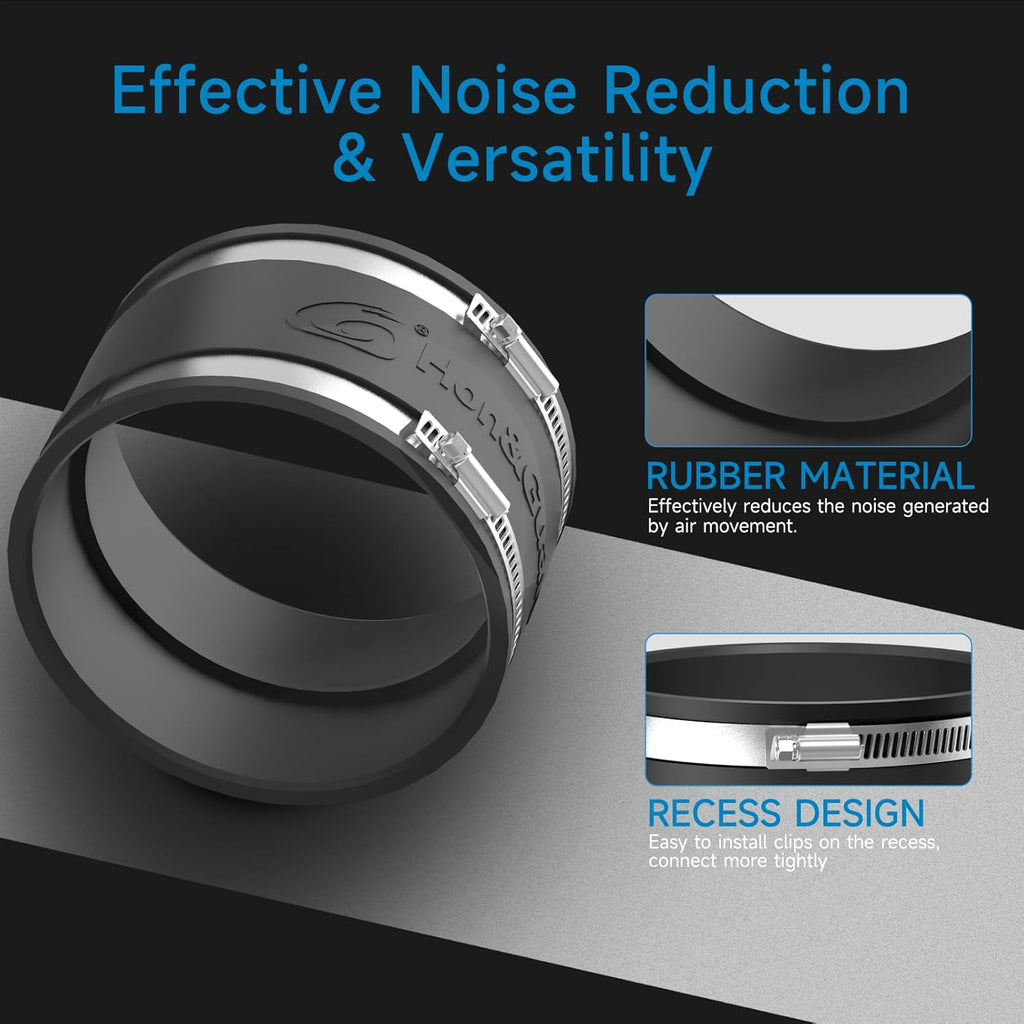 8" Air Filtration Kit: 8 Inch Inline Duct Fan with Speed Controller, 16" High Carbon Filter, 16 Ft Ducting & Rubber