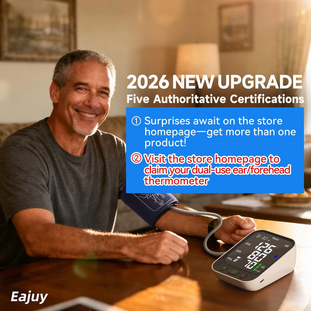 Blood Pressure Monitor【2026 New Upgrade】 Accurate Upper Arm Blood Pressure Cuff for Home Use,Automatic Digital BP
