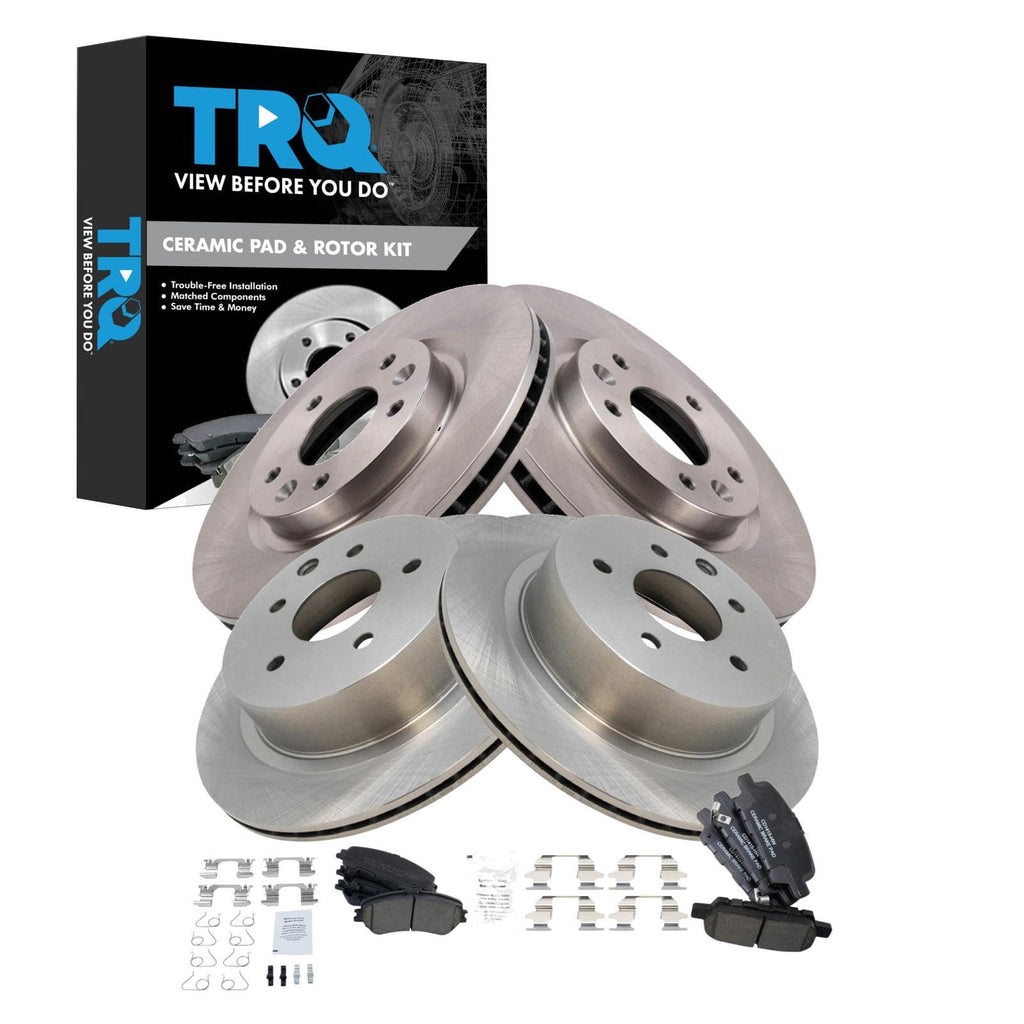 TRQ Brake Pad & Rotor Kit Ceramic