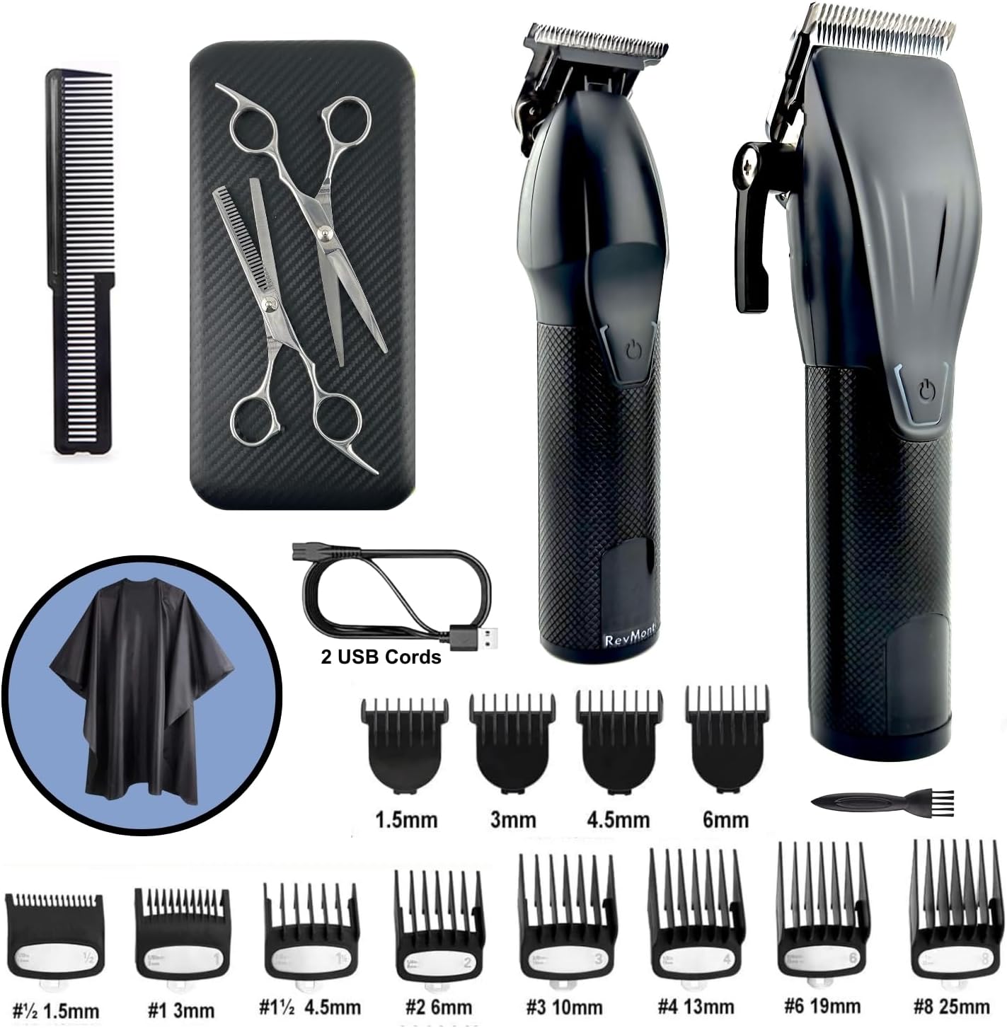 Multi-Speed Clipper Set, Gear Shifting, 20-Piece Grooming Kit for Men, T-Blade Plus King Clipper, Rechargeable Hair