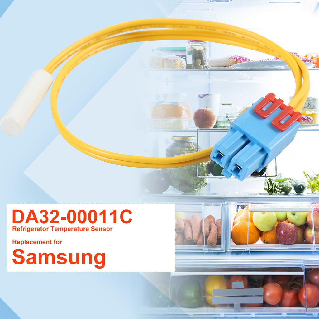 DA32-00011C Refrigerator Temperature Sensor Replacement for Samsung Fridge, Replaces AP4140984 PS4138596 2030286 RF267ABRS RF267ABWP RF268ABRS RF260BEAESR RF28HMEDBSR RS261MDRS RS261MDWP (1)
