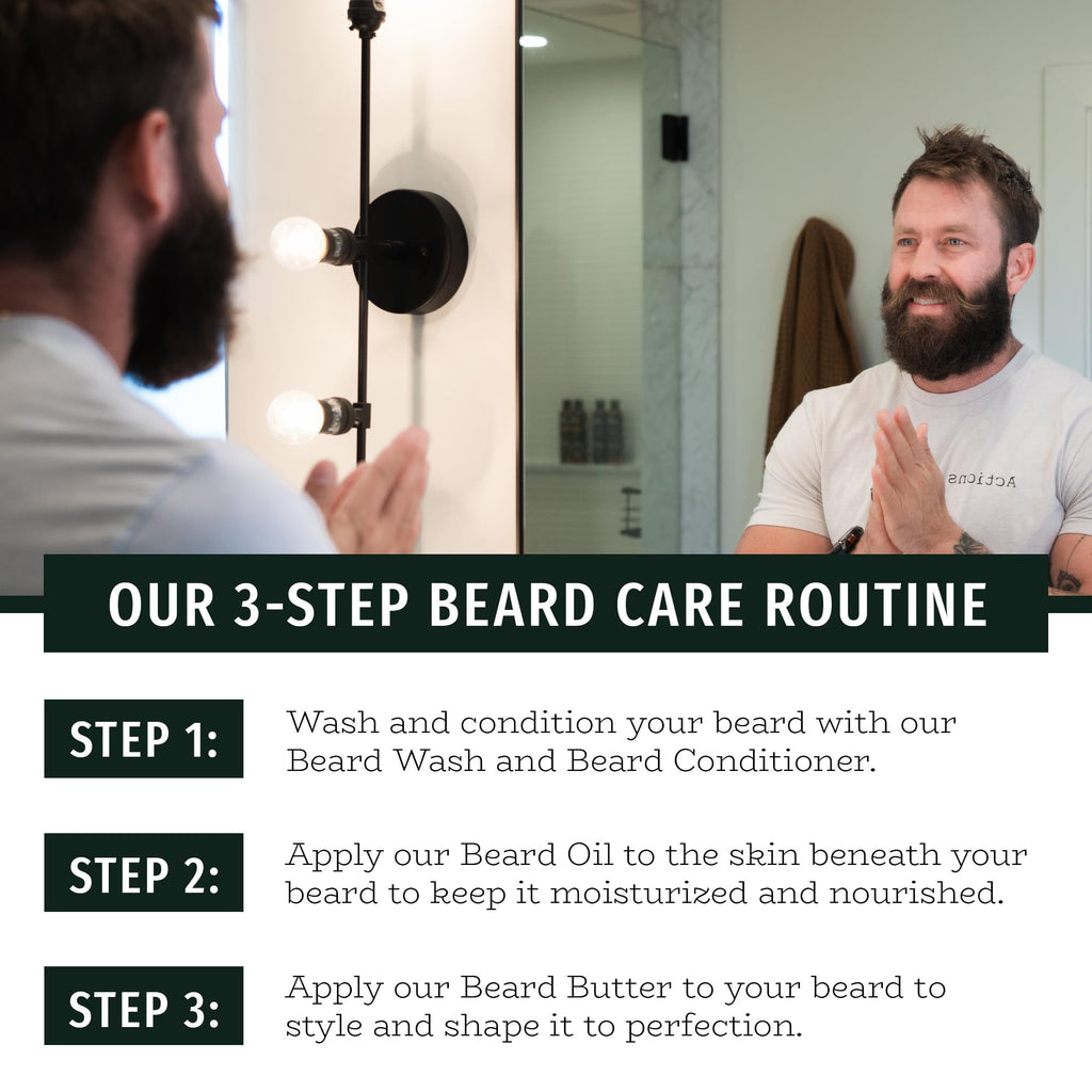Complete Beard 4 Step Grooming Kit, Straight Up
