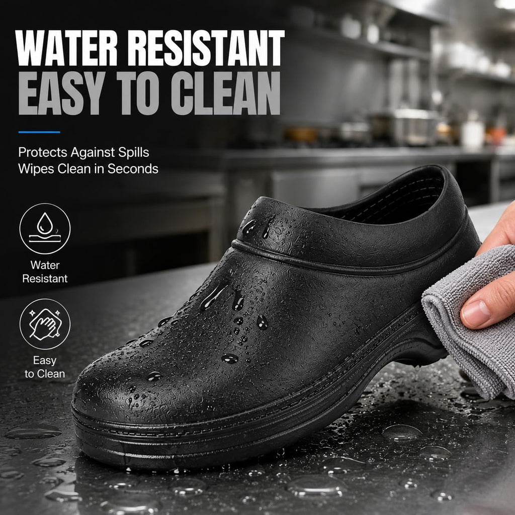 Chef Shoes for Men Women, Non Slip Work Shoes, Waterproof Kitchen Clogs, Slip Resistant Oil Resistant EVA Work Clogs