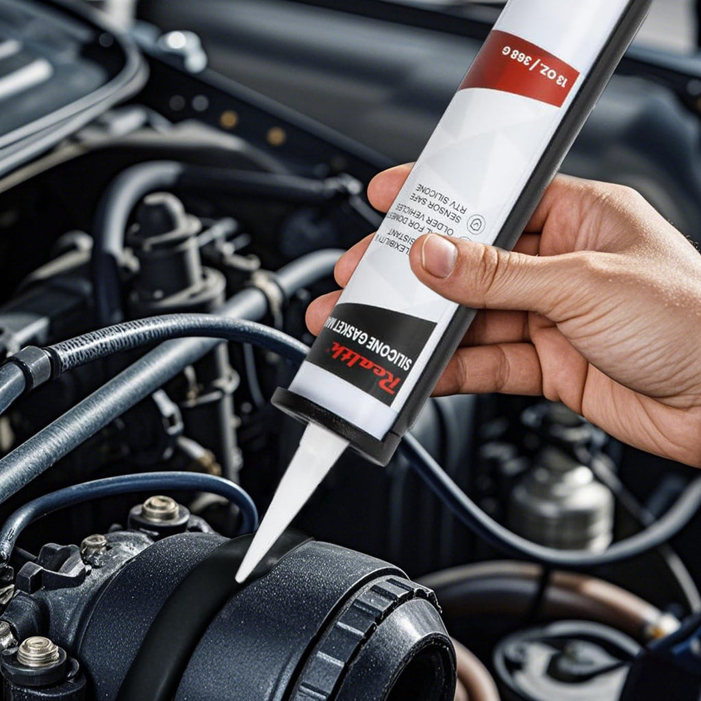RTV Silicone Gasket Maker Black, High Temperature Gasket Sealer 13 Oz.