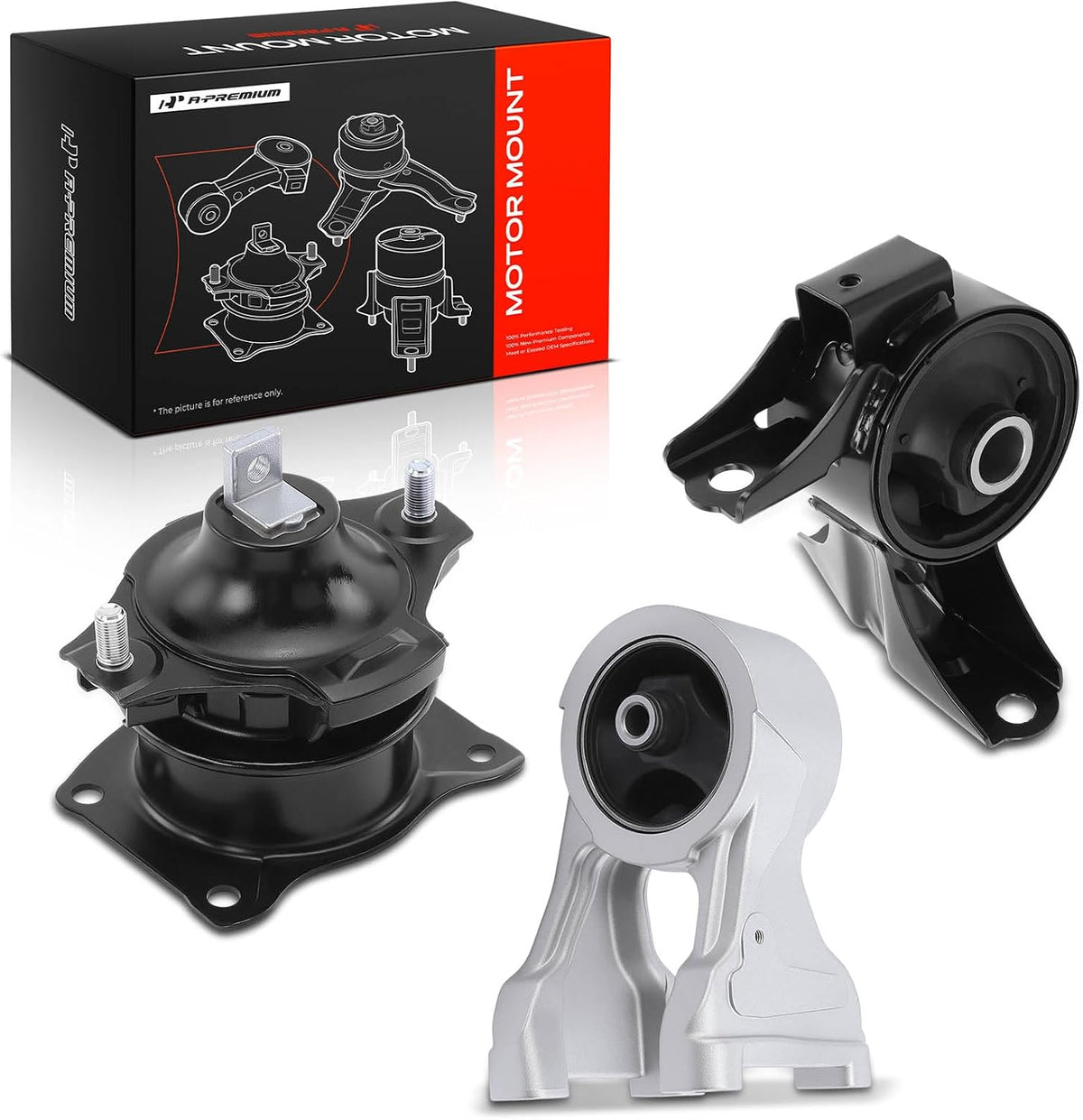 A-Premium Set of 3 Engine Motor Mount Kit Compatible with Honda