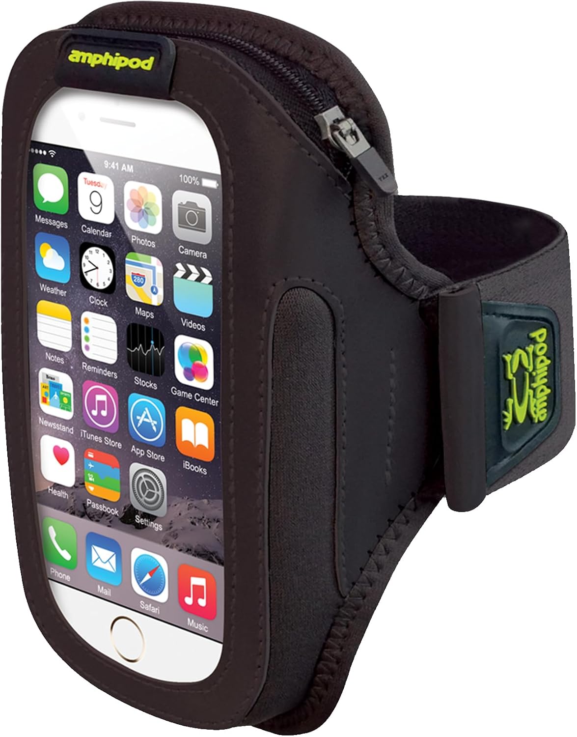 ArmPod SmartView Sumo Armband, Reflective Arm or Belt Cell Phone Accessory with Zip Storage for Running & Walking