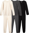 Boys Thermal Underwear Set - 6 Piece Waffle Knit Set Thermal Base Layer Long Johns Top and Bottom (2T-16)