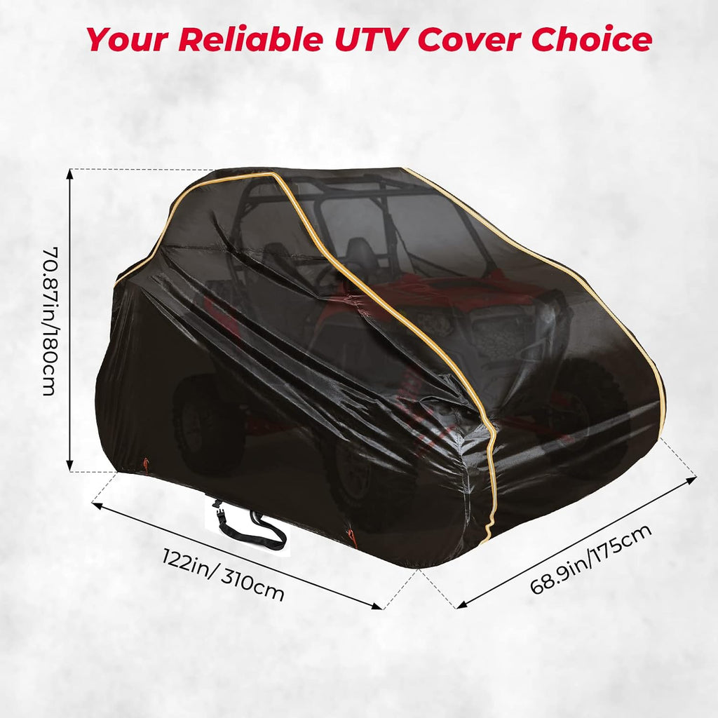 420D UTV Cover 2 Seater Heavy Duty Compatible with Polaris RZR General, Can Am Maverick, Talon, Teryx4, CFMOTO ZForce