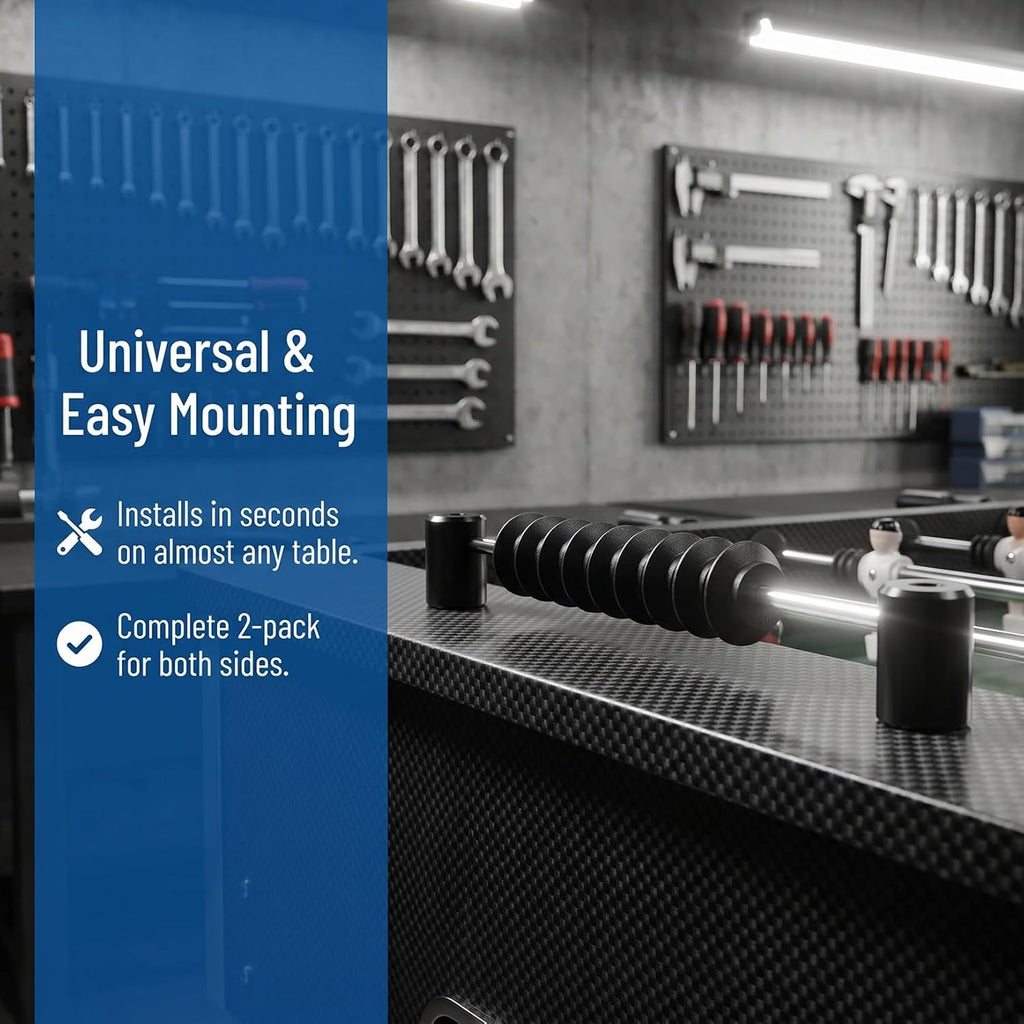 Foosball Score Keepers: Abacus Style Table Soccer Scoring Beads - Black Wooden Scoreboard with Metal Rods - Universal
