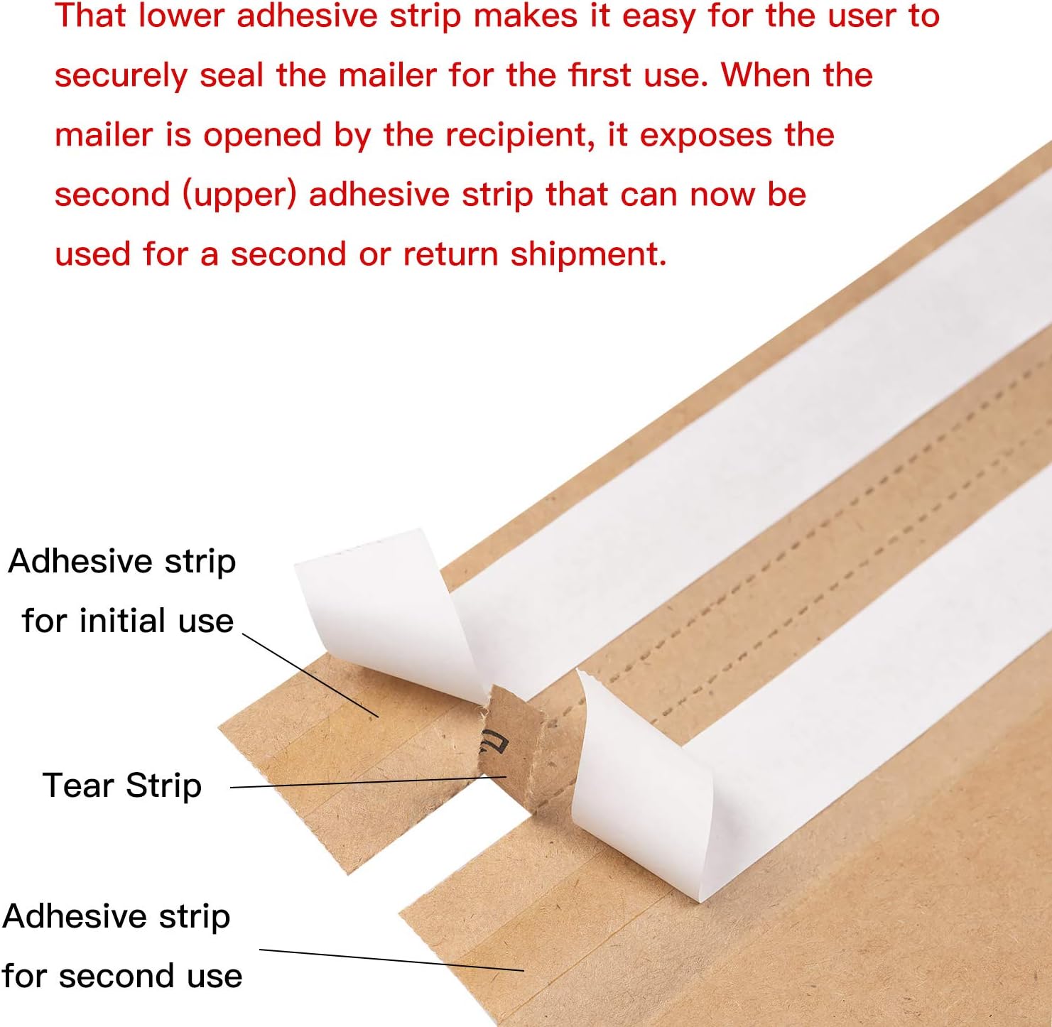 Kraft Paper Poly Envelopes Mailer, Self Seal Shipping Bags, 100% Recyclable, Reusable Packaging Great Idea for