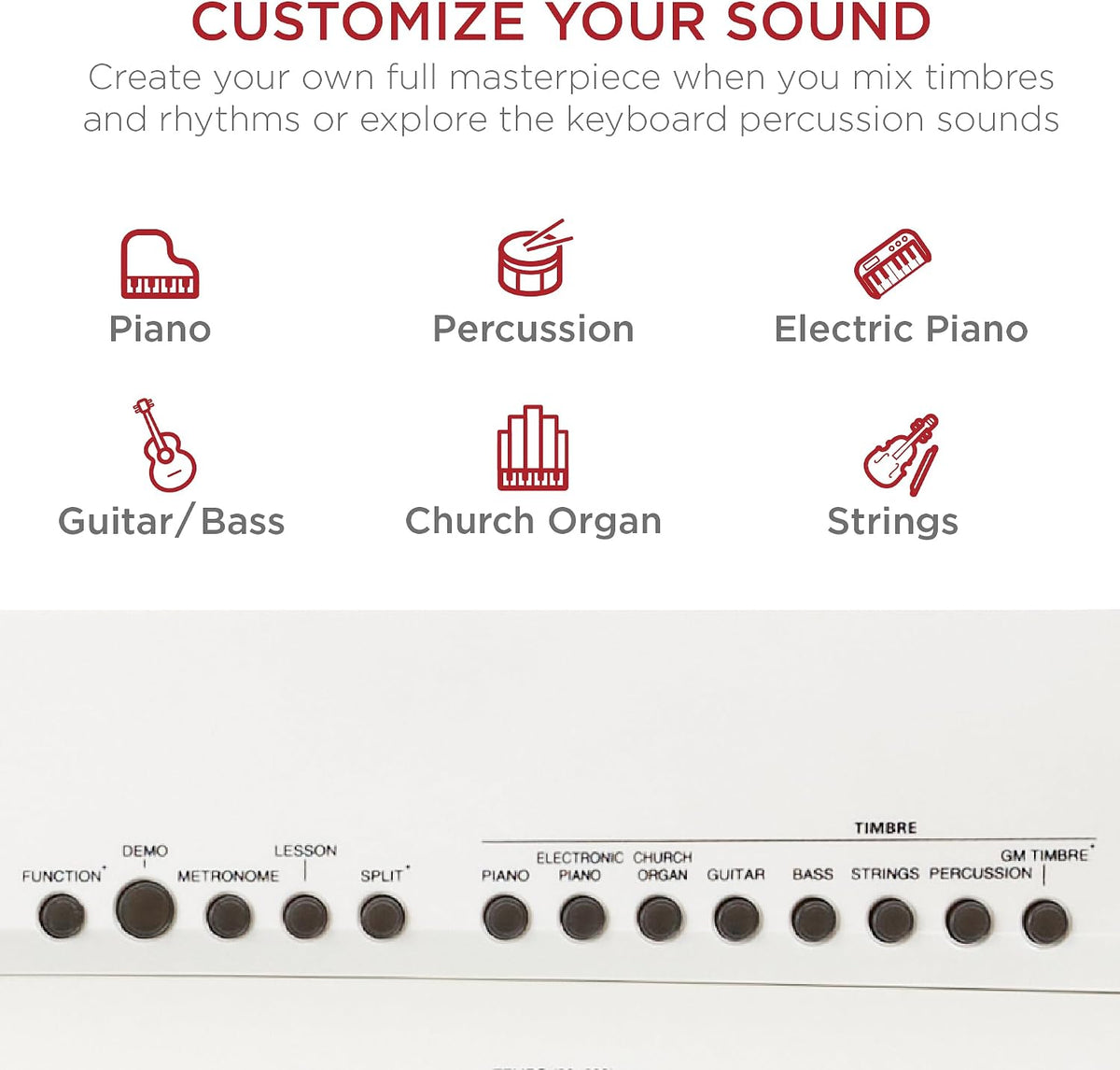88-Key Full Size Digital Piano Electronic Keyboard Set for All Experience Levels w/Semi-Weighted Keys, Stand, Sustain
