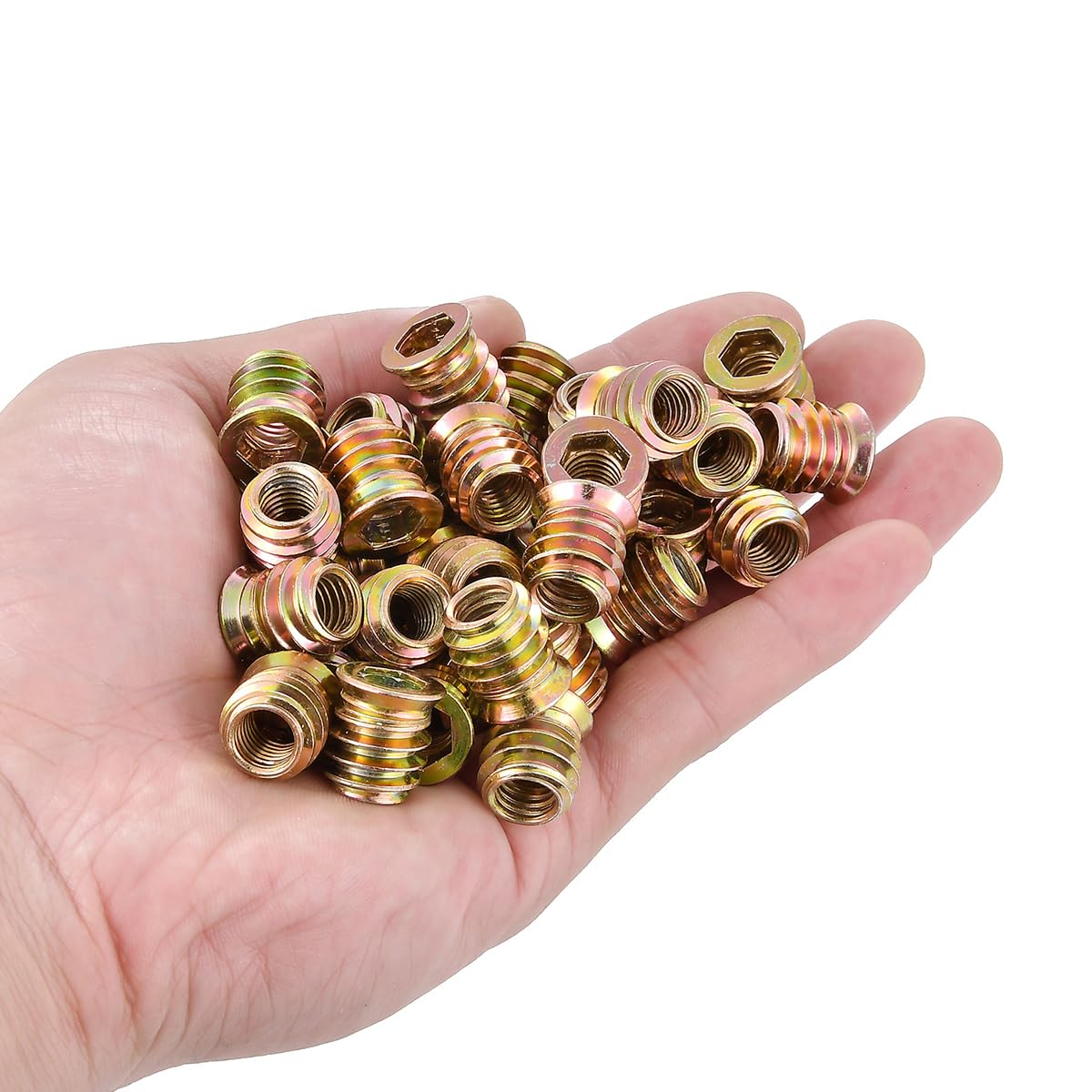 30 Pcs 5/16"-18x15mm Threaded Inserts for Wood Woodworking Furniture