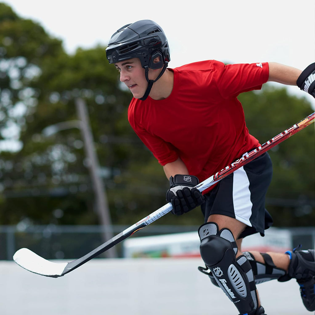 Street Hockey Sticks - Ambush Junior Street Hockey Stick - Wood and Fiberglass Shaft - ABS Blade - One Piece Stick