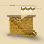 1/2" Medium RIC Rac Metallic Gold | (10 Yard Cut) Trim