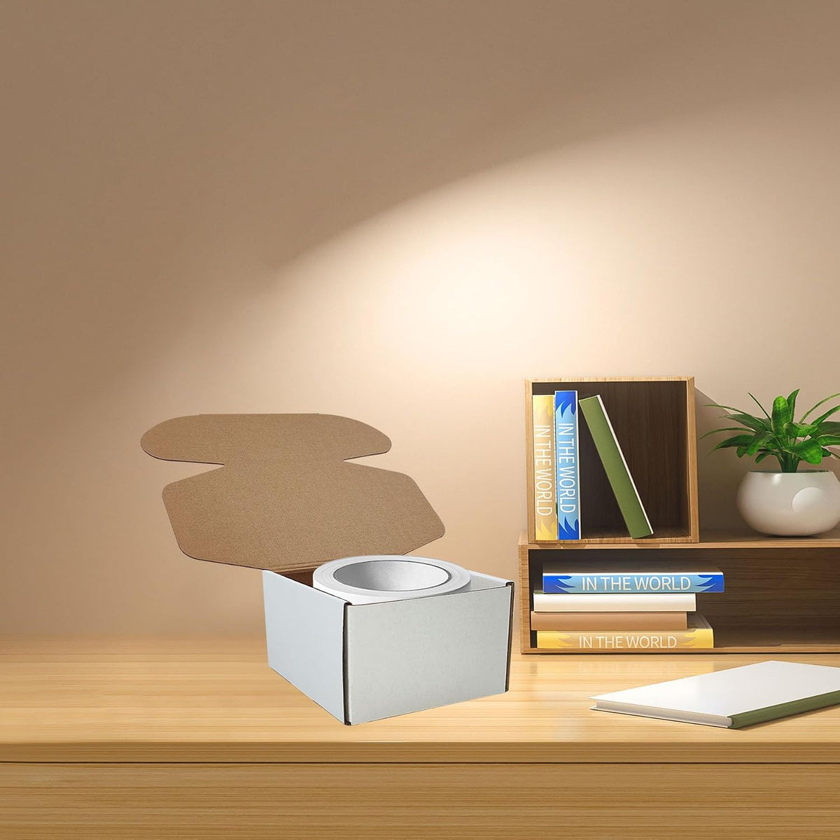 5x5x3 inch Shipping Boxes Set of 25, White Corrugated Cardboard Mailer Box