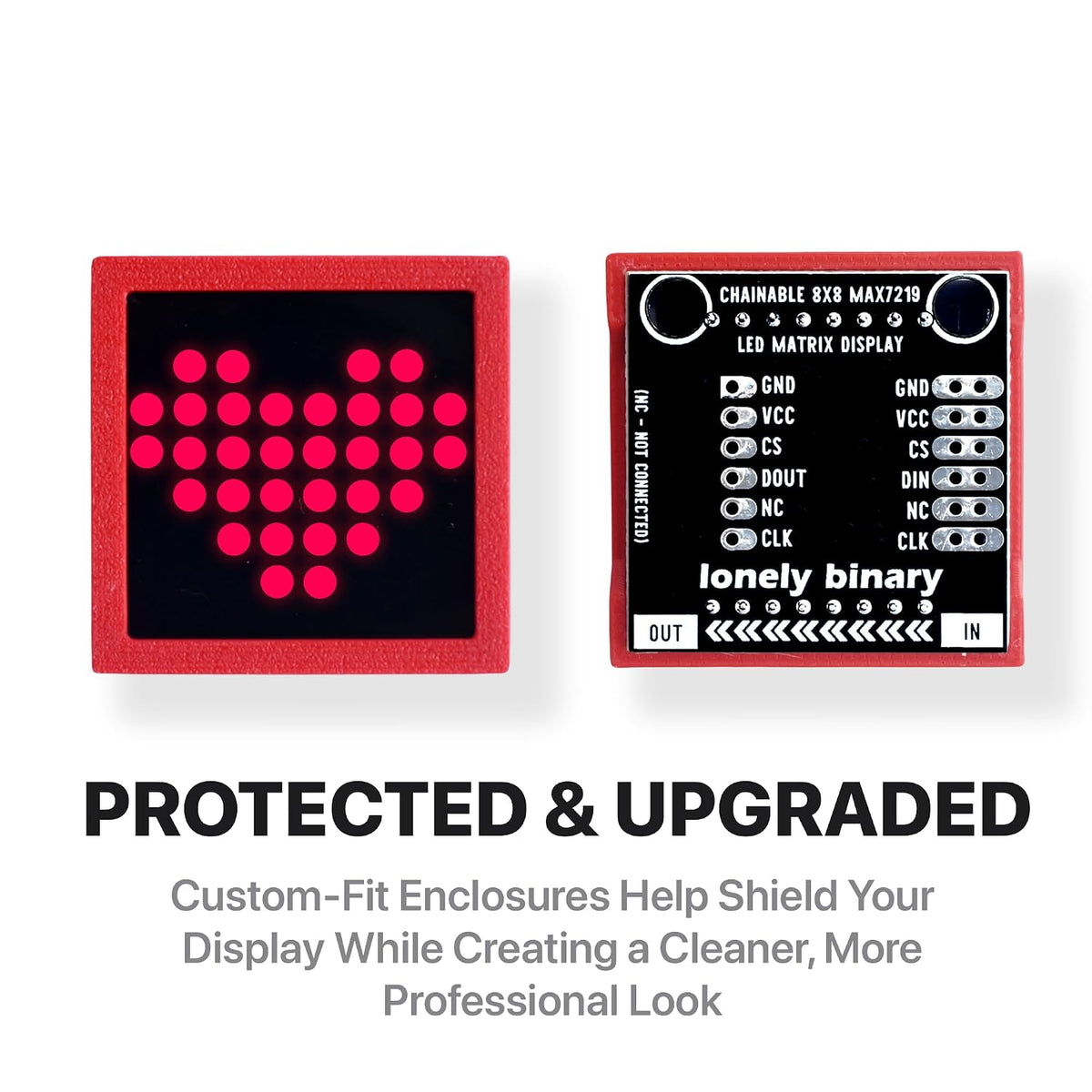 Lonely Binary 3-Pack 8x8 LED Matrix MAX7219 3-Color for C++ & ESP32