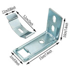 4Sets Vertical Blinds L-Shaped Brackets Vertical Blinds Mounting Bracket, Clip Blind Extension Frame