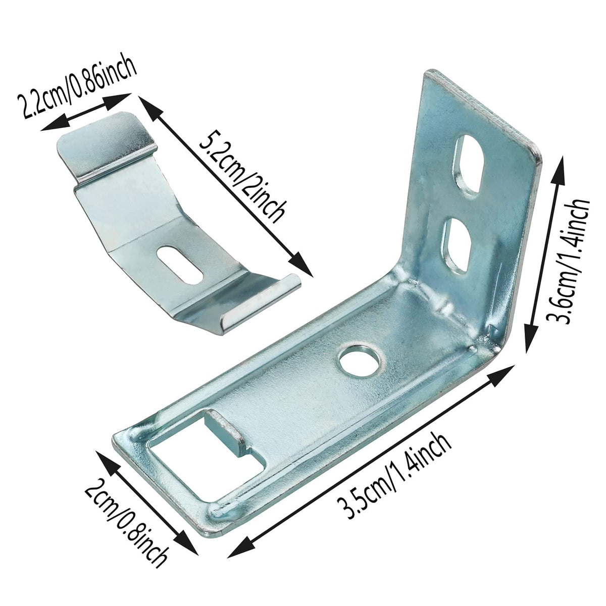 4Sets Vertical Blinds L-Shaped Brackets Vertical Blinds Mounting Bracket, Clip Blind Extension Frame