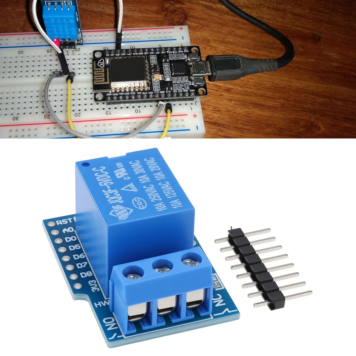 OTOTEC 4Pcs Mini Relay Module Board Compatible with Wemos D1 Compatible with NodeMCU