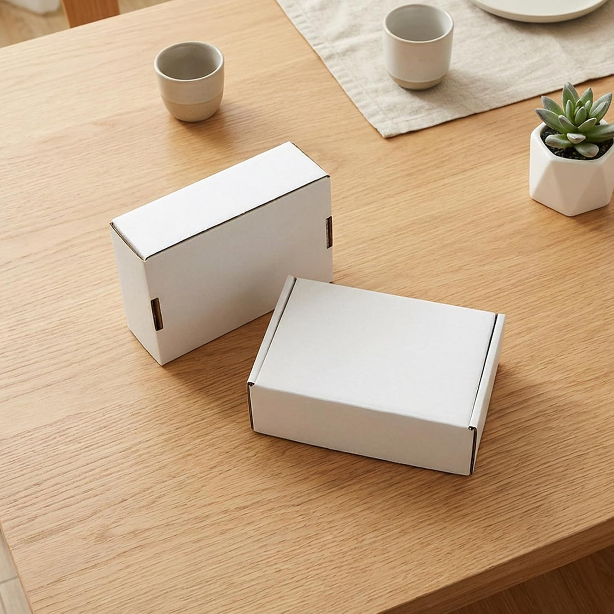 6x4x2 Shipping Boxes Set of 30, White Corrugated Cardboard Mailer Box for Packing Small Business