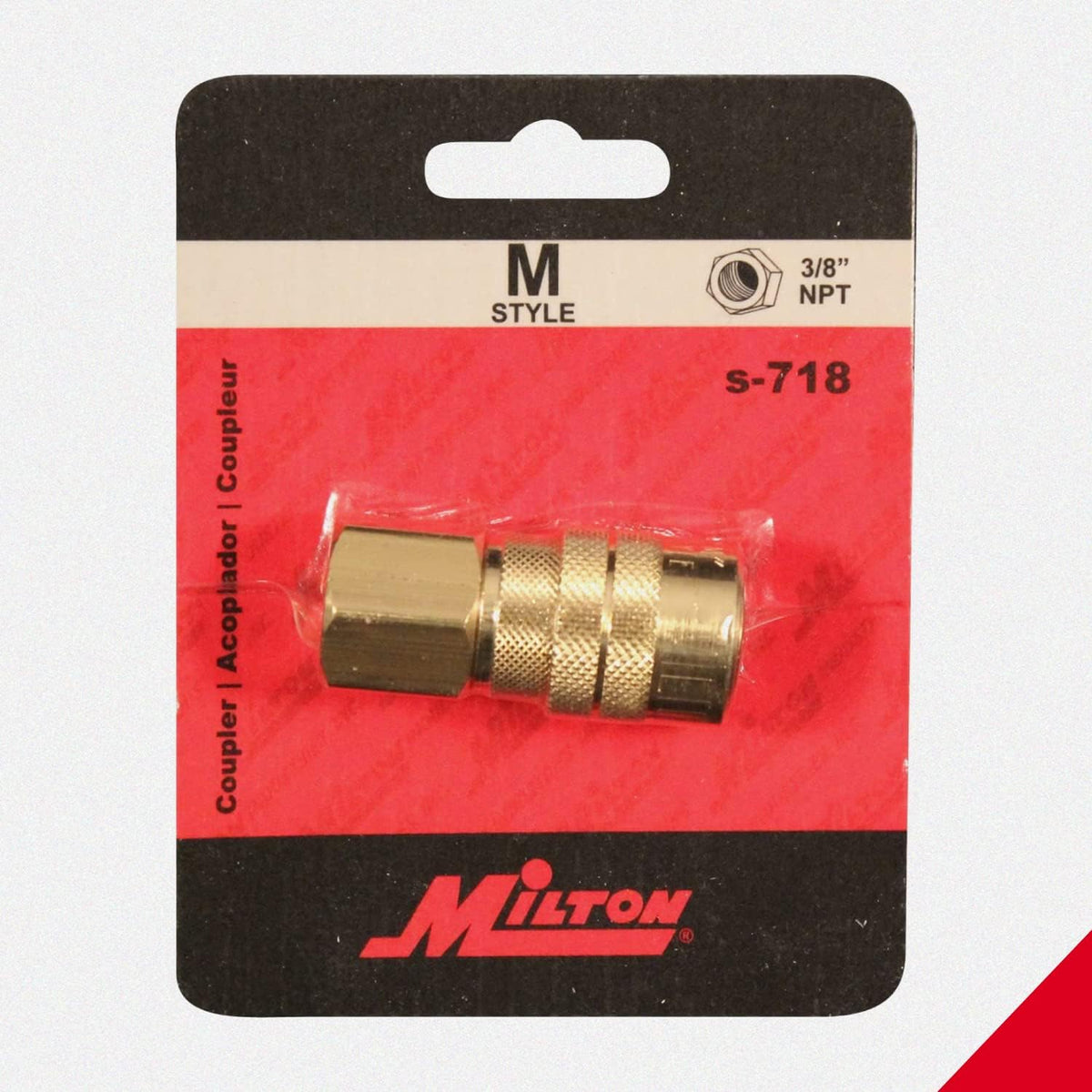 Milton S-718 3/8" FNPT M Style Coupler