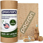 Honeycomb Packing Paper Roll 20" x 875', 1-Pack Recyclable Kraft