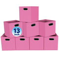 Fabric Cubby Storage Bins,13x13x13 Inches,Cube Organizer Bin Foldable Storage Boxes with Dual Handles Fabric