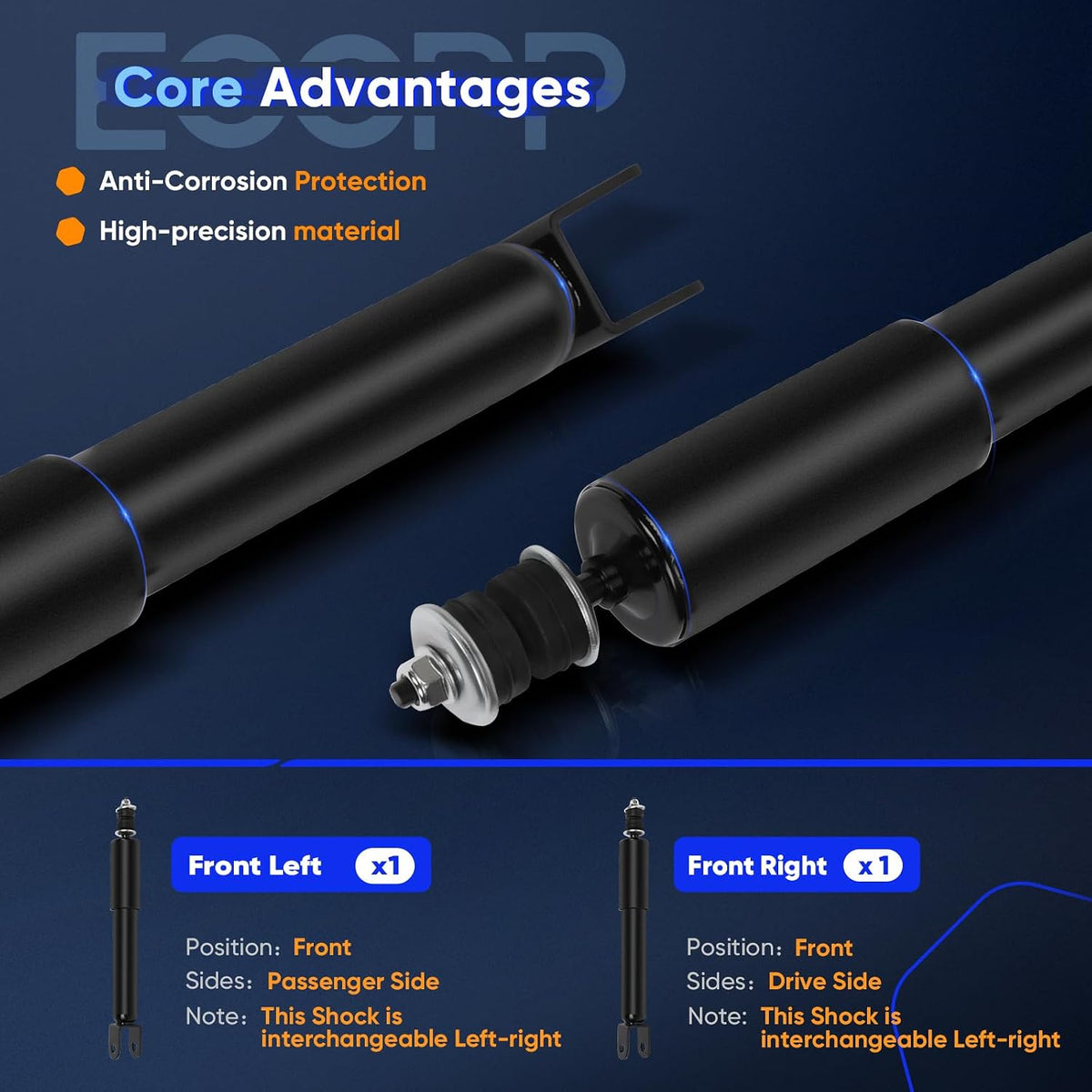 Shocks, ECCPP 2x Front Shocks Absorbers for Chevy Avalanche 1500 2002-2006
