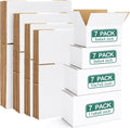 28 Pack Small Shipping Boxes Assorted Sizes, White Corrugated Box Mailers, 8x6x4 &9x6x4 & 10x7x5 & 11x6x6 7 PCS Each