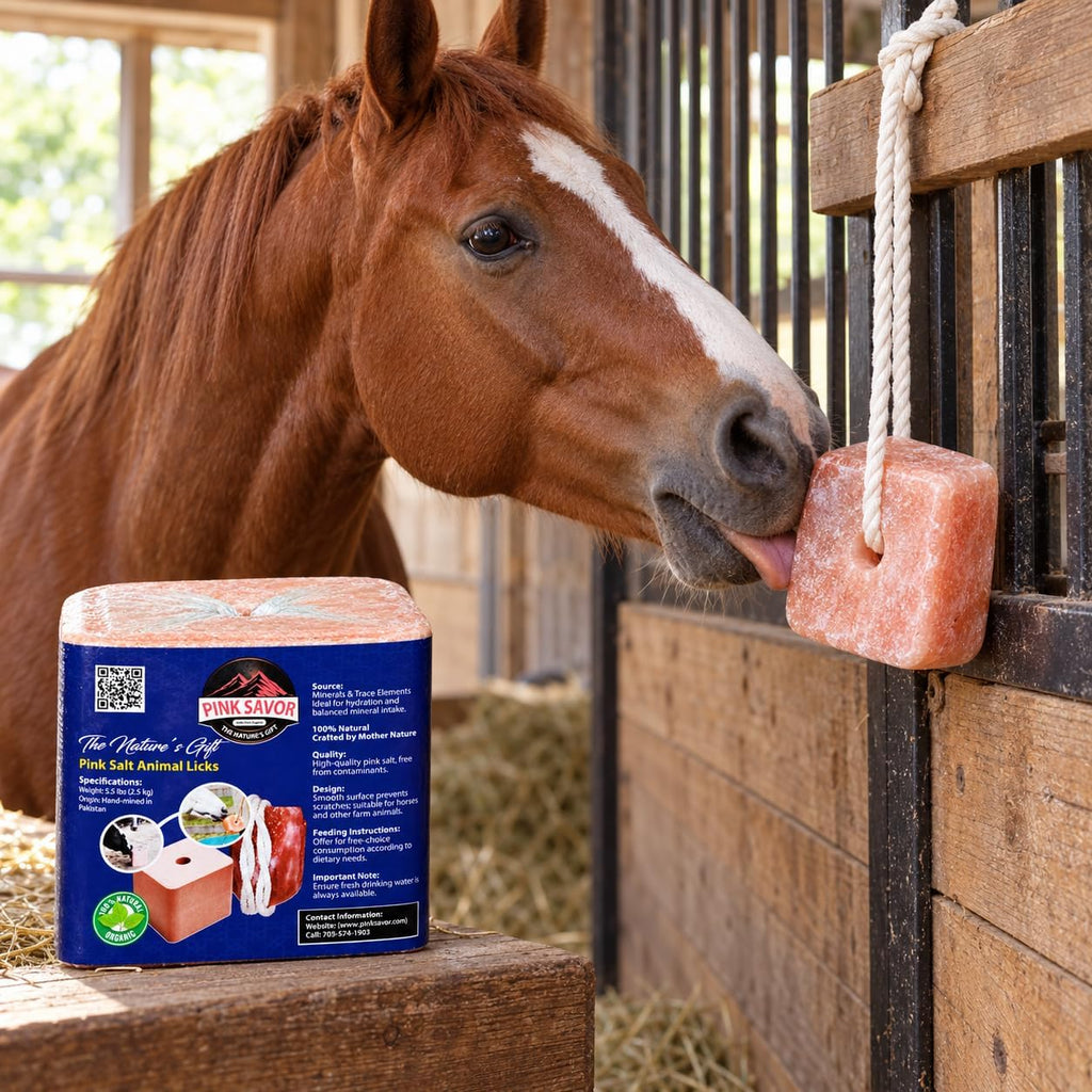 Compressed Himalayan Pink Salt Lick Blocks 5.5 lb Each, Pack of 2 for Horses