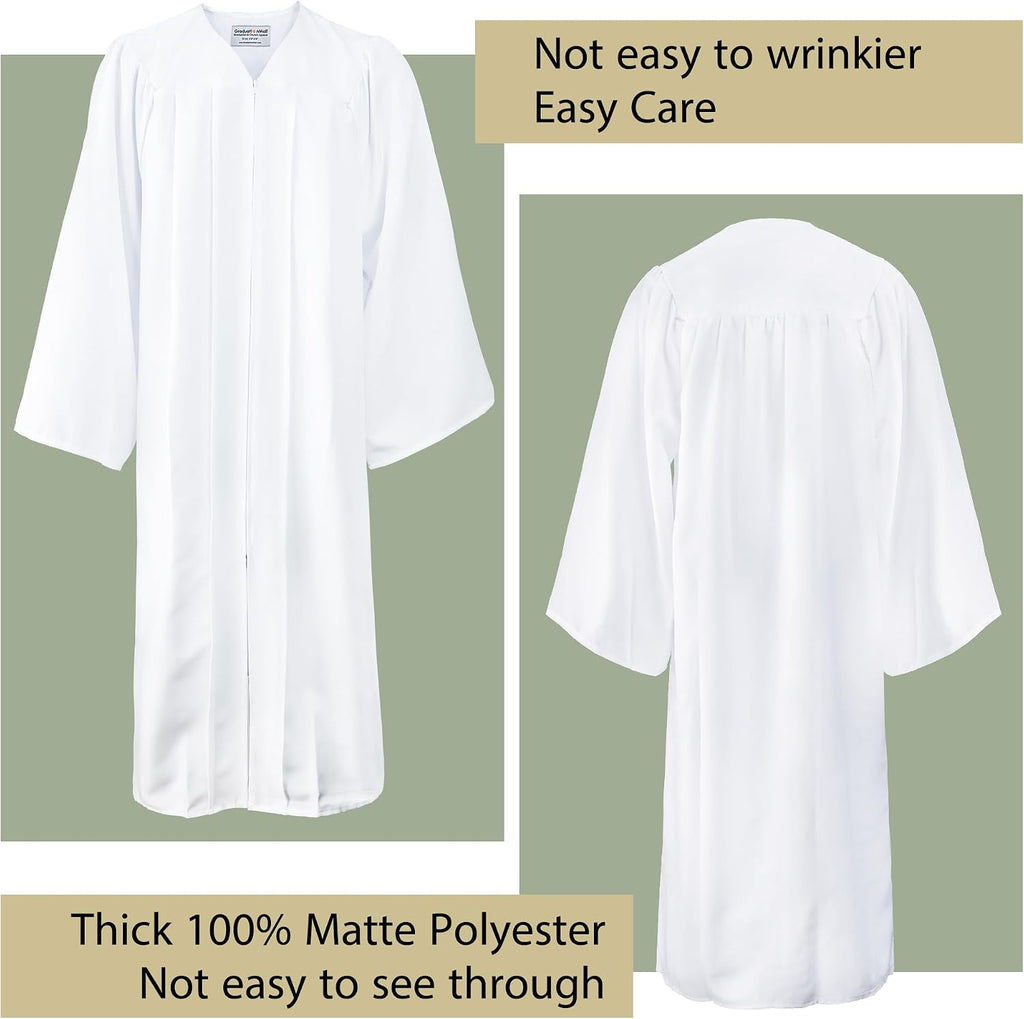 Adults Baptism Robes for Choir Church Judge Graduation Gown Confirmation Officiant Pastor Costume